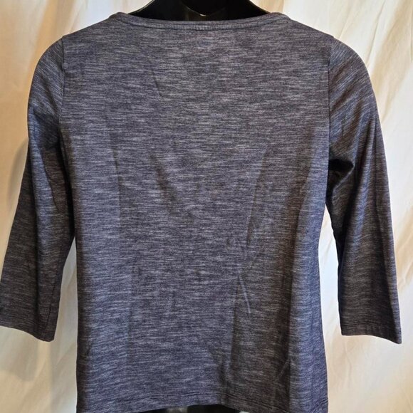 Talbots 3/4 Sleeve Blue Tee Shirt Size S - Picture 2 of 7